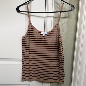 Current Air Striped Tan and Black Women's Top
